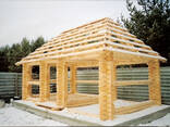 Беседка из оцилиндрованного или рубленного бревна - фото 6