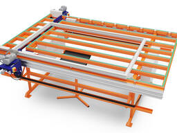 Double-head station for drilling holes for imposts in frames WS402