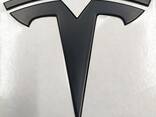 Emblem "T" Kofferraumdeckel SCHWARZ MATT NEU Tesla Model 3 1494950-00-A - photo 1
