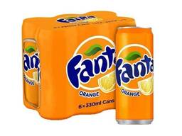 Factory Direct Sales Fanta Soda 330mL*24 Cans Of Various Fruit-Flavored Drinks