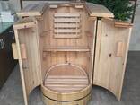 Mini sauna Cedar, phito barrel sauna with steam generator - фото 2