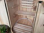 Mini saunen, fasssauna für 1 person, mini sauna für balkon, sauna lindenholz, - photo 3