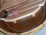 Mini sauna Cedar, phito barrel sauna with steam generator - фото 3